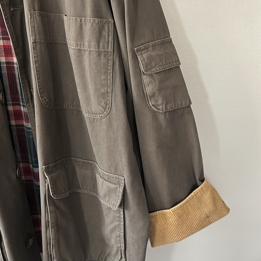 Vintage Woodlake Barn Coat Chore Jacket Size XL Brown Cotton Tan Corduroy - Picture 4 of 10